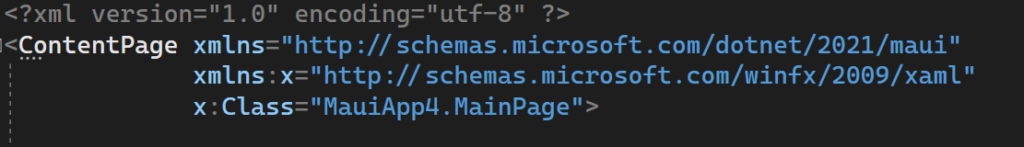 ContentPage tag